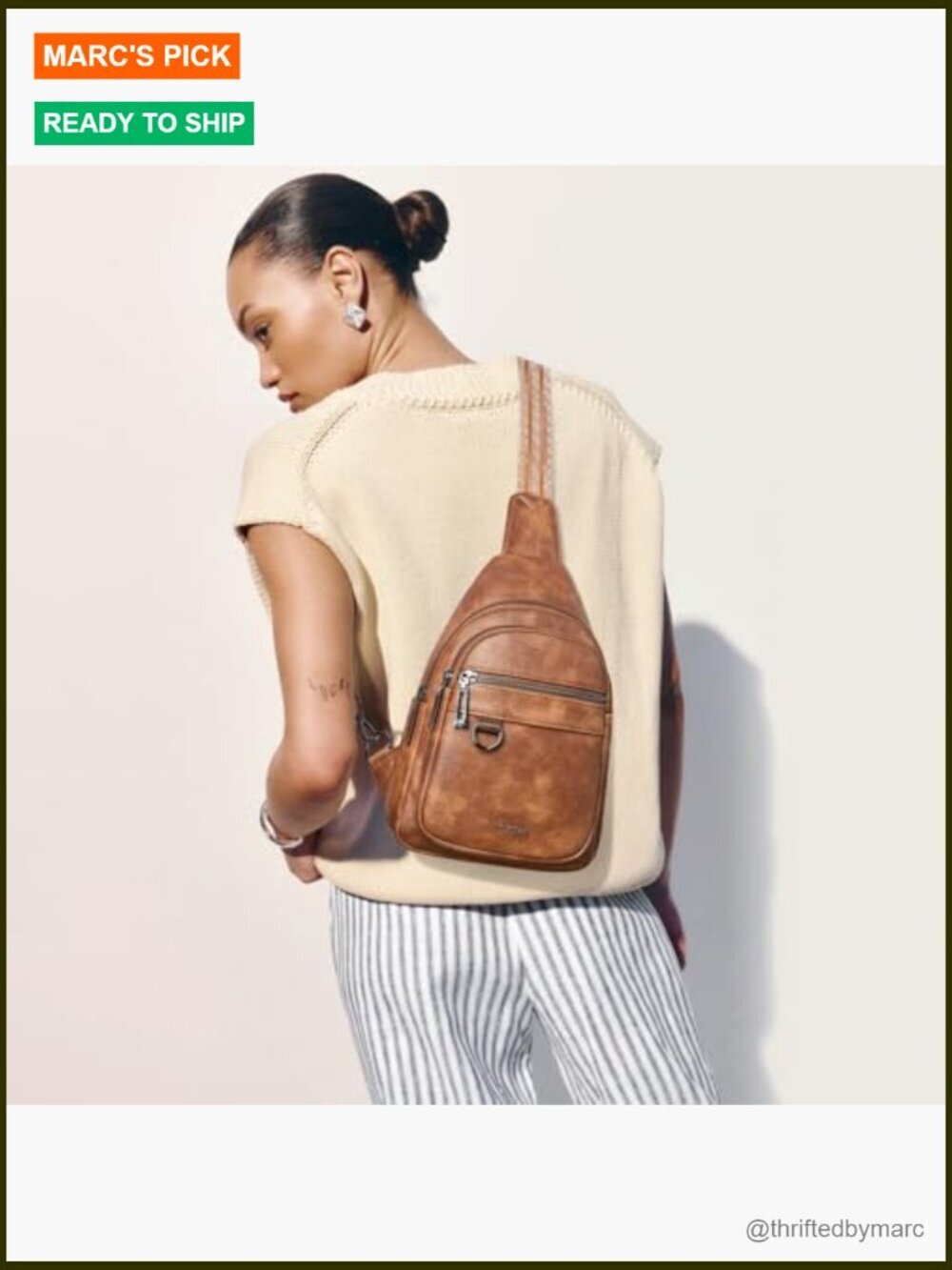 7L Vegan Leather Sling Bag Crossbody Fanny Pack Anti-Theft Travel Purse - Picture 3 of 7